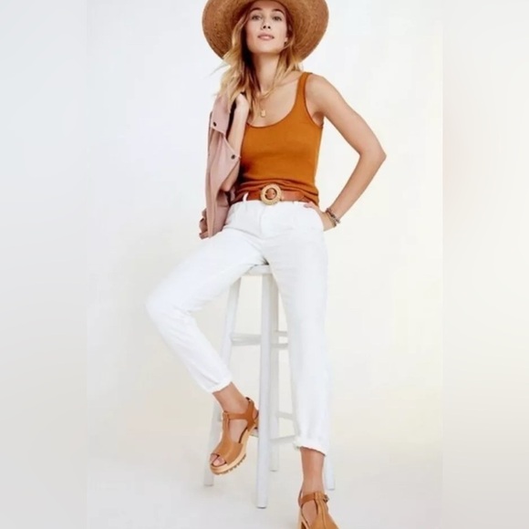 Anthropologie White Scout Tapered Ankle Pants - Size: 27 EUC - Picture 1 of 5